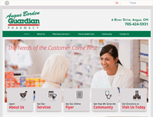 Tablet Screenshot of angusguardianpharmacy.com